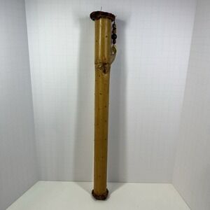 Vintage Bamboo Rainstick Shaker Musical Rain Maker Stick - 14" Long Boho Beaded